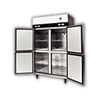 ＪＣＭ（ジェーシーエム）タテ型冷凍庫「２室冷凍・２室冷蔵」